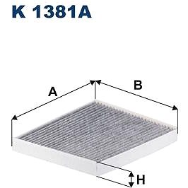 

FILTRON Filtr, vzduch v interiéru K 1381A