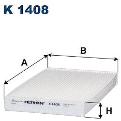 

FILTRON Filtr, vzduch v interiéru K 1408