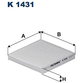 

FILTRON Filtr, vzduch v interiéru K 1431
