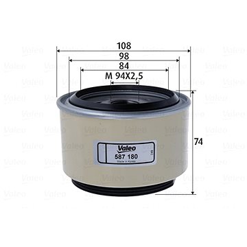 

VALEO Palivový filtr 587180