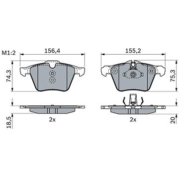 

BOSCH Brzdové destičky 0 986 424 125
