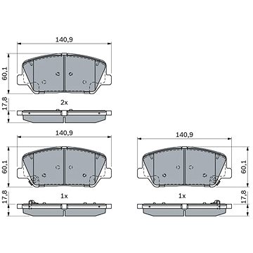 

BOSCH Brzdové destičky 0 986 424 491
