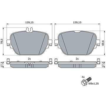 

BOSCH Brzdové destičky 0 986 424 858