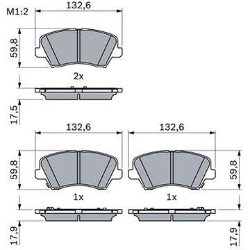 

BOSCH Brzdové destičky 0 986 424 863