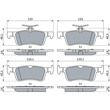 

BOSCH Brzdové destičky 0 986 424 866