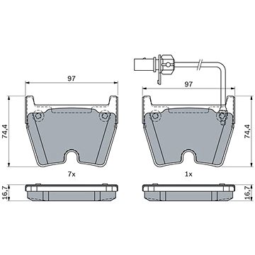 

BOSCH Brzdové destičky 0 986 424 949