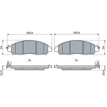 

BOSCH Brzdové destičky 0 986 424 973