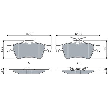 

BOSCH Brzdové destičky 0 986 424 999
