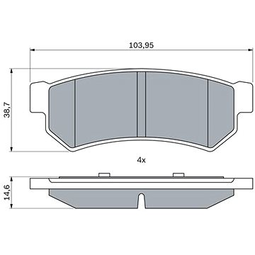 

BOSCH Brzdové destičky 0 986 460 007