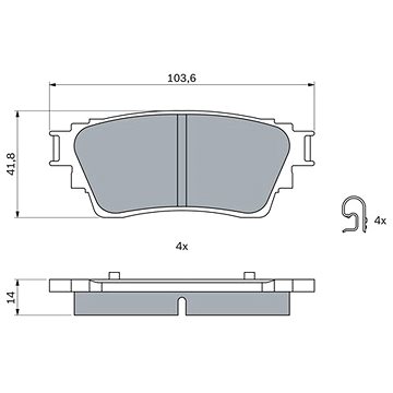 

BOSCH Brzdové destičky 0 986 460 008