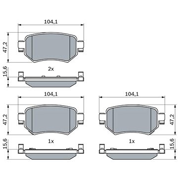 

BOSCH Brzdové destičky 0 986 460 010