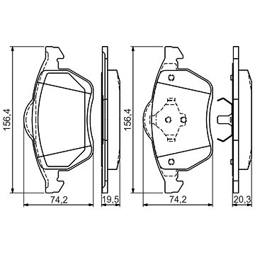 

BOSCH Brzdové destičky 0 986 494 390