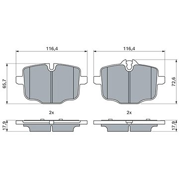 

BOSCH Brzdové destičky 0 986 494 900