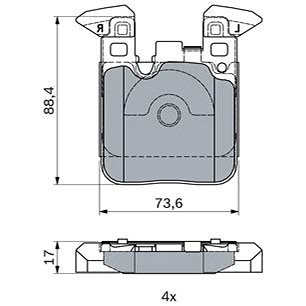 

BOSCH Brzdové destičky 0 986 494 948