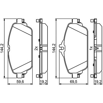 

BOSCH Brzdové destičky 0 986 494 951