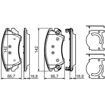 

BOSCH Sada brzdových destiček 0 986 494 275