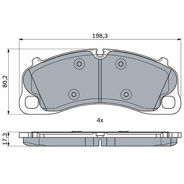

BOSCH Sada brzdových destiček 0 986 494 788