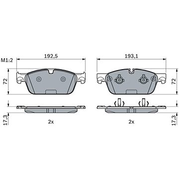 

BOSCH Sada brzdových destiček 0 986 494 962