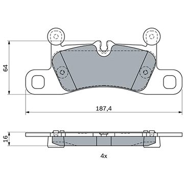 

BOSCH Sada brzdových destiček 0 986 494 977