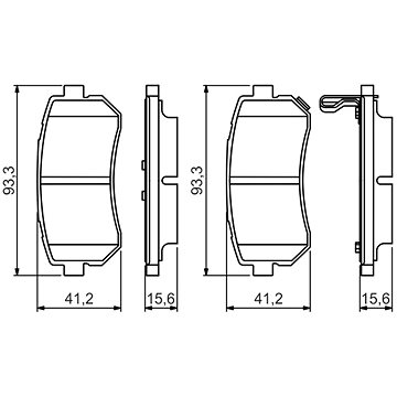 

BOSCH Sada brzdových destiček 0 986 495 354