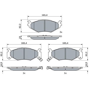 

BOSCH Sada brzdových destiček 0 986 424 892
