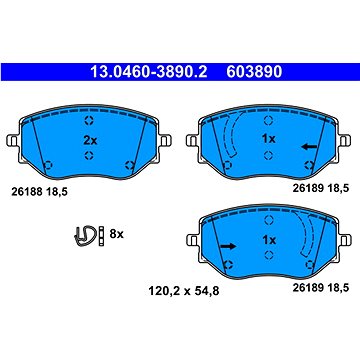 

ATE Brzdové destičky 13.0460-3890.2