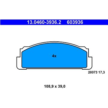 

ATE 603936 Sada brzdových destiček 13.0460-3936.2