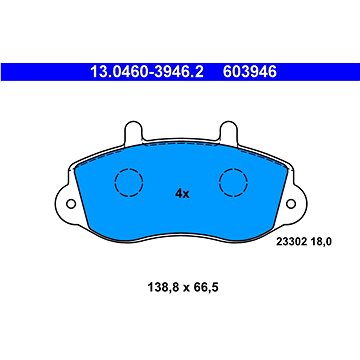 

ATE 603946 Sada brzdových destiček 13.0460-3946.2