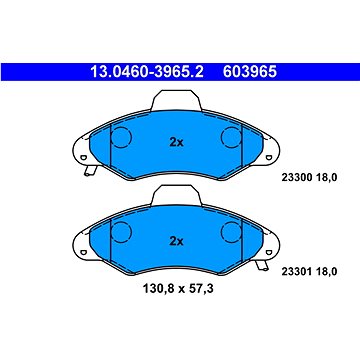 

ATE 603965 Sada brzdových destiček 13.0460-3965.2