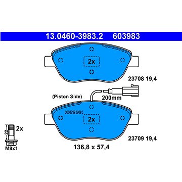 

ATE 603983 Sada brzdových destiček 13.0460-3983.2