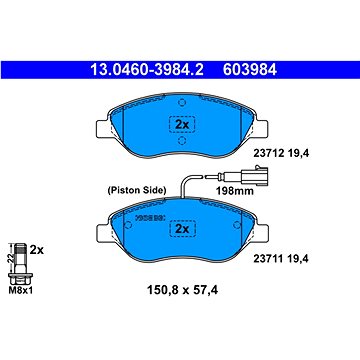 

ATE 603984 Sada brzdových destiček 13.0460-3984.2