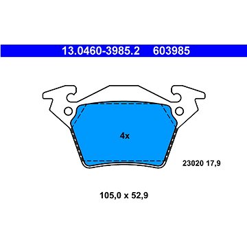 

ATE 603985 Sada brzdových destiček 13.0460-3985.2