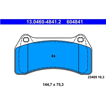 

ATE 604841 Sada brzdových destiček 13.0460-4841.2