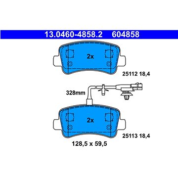 

ATE 604858 Sada brzdových destiček 13.0460-4858.2
