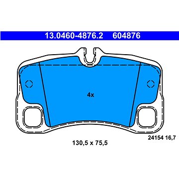 

ATE 604876 Sada brzdových destiček 13.0460-4876.2