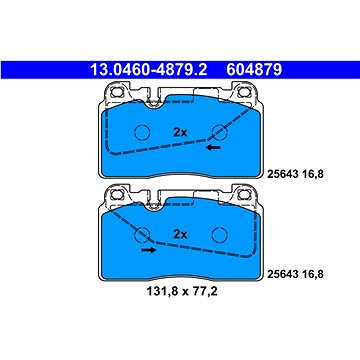 

ATE 604879 Sada brzdových destiček 13.0460-4879.2