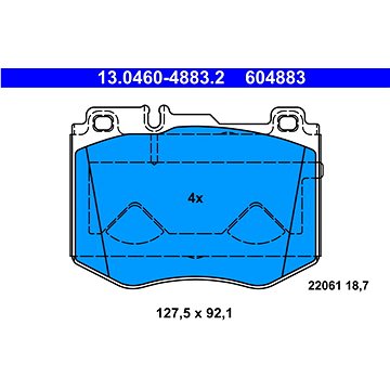 

ATE 604883 Sada brzdových destiček 13.0460-4883.2