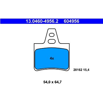 

ATE 604956 Sada brzdových destiček 13.0460-4956.2