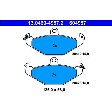 

ATE 604957 Sada brzdových destiček 13.0460-4957.2