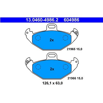 

ATE 604986 Sada brzdových destiček 13.0460-4986.2