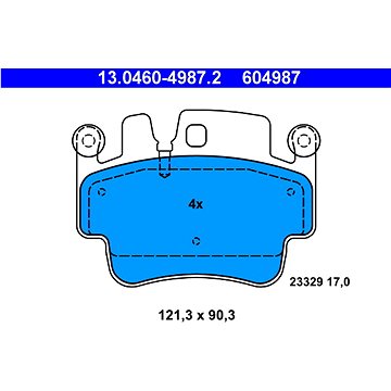 

ATE 604987 Sada brzdových destiček 13.0460-4987.2