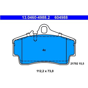 

ATE 604988 Sada brzdových destiček 13.0460-4988.2
