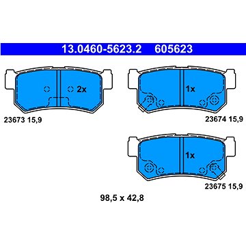 

ATE 605623 Sada brzdových destiček 13.0460-5623.2