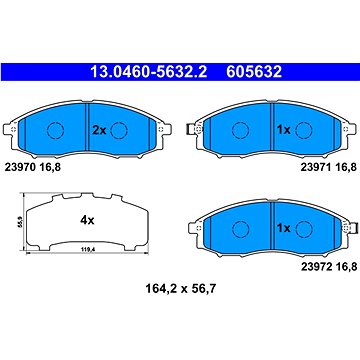 

ATE 605632 Sada brzdových destiček 13.0460-5632.2