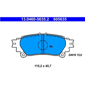 

ATE 605635 Sada brzdových destiček 13.0460-5635.2