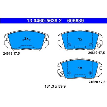 

ATE 605639 Sada brzdových destiček 13.0460-5639.2