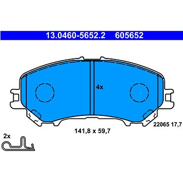 

ATE 605652 Sada brzdových destiček 13.0460-5652.2
