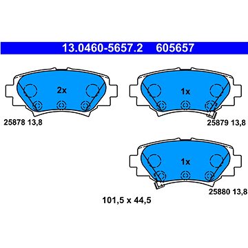 

ATE 605657 Sada brzdových destiček 13.0460-5657.2
