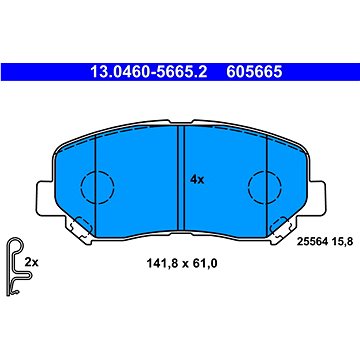 

ATE 605665 Sada brzdových destiček 13.0460-5665.2
