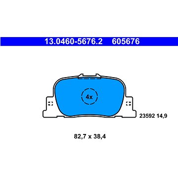 

ATE 605676 Sada brzdových destiček 13.0460-5676.2